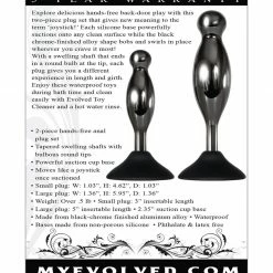 Evolved Novelties Anal Toys Evolved Joy Sticks 2 Pc Plug Set - Black-chrome
