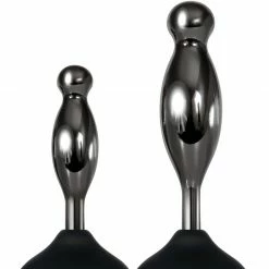 Evolved Novelties Anal Toys Evolved Joy Sticks 2 Pc Plug Set - Black-chrome