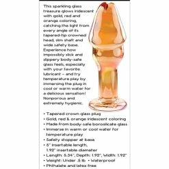 Gender X Just The Tip Glass Plug - Multi Color