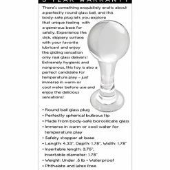 Anal Toys Gender X The Baller Glass Plug - Clear