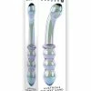 Dildos Gender X Lustrous Galaxy Wand Dual Ended Glass Massager - Green