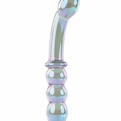 Dildos Gender X Lustrous Galaxy Wand Dual Ended Glass Massager - Green