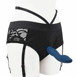 Gender X Snuggle Up Dual Motor Strap On Vibe W-harness - Blue