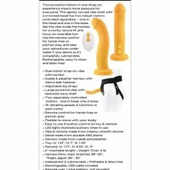 Gender X Sweet Embrace Dual Motor Strap On Vibe W-harness - Yellow