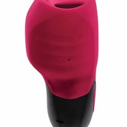Gender X Body Kisses Vibrating Suction Massager - Red-black