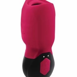 Gender X Body Kisses Vibrating Suction Massager - Red-black