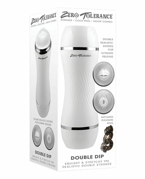 Penis Toys Zero Tolerance Double Dip Stroker - White
