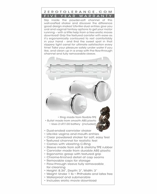 Penis Toys Zero Tolerance Double Dip Stroker - White