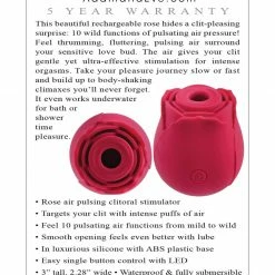Vibrators Adam & Eve Eve's Ravishing Rose Clit Pleaser - Red