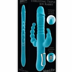 Adam & Eve Eve's Thrusting Triple Joy Rabbit - Teal