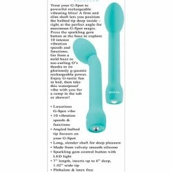 Vibrators Adam & Eve G-gasm Delight Rechargeable Silicone G Spot Vibe - Teal