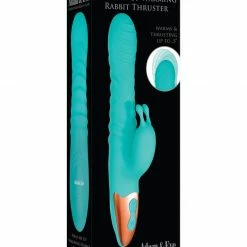 Adam & Eve Heat Me Up Warming Rabbit Thruster - Aqua