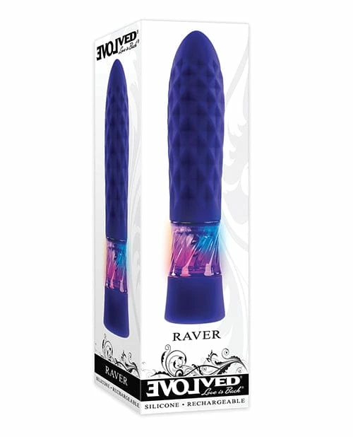 Evolved Novelties Vibrators Evolved Raver Light Up Bullet - Purple