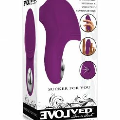 Evolved Novelties Evolved Sucker For You Finger Vibe - Purple Vibrators