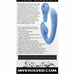 Evolved Novelties Evolved Tap & Thrust Dual Vibe - Blue Vibrators