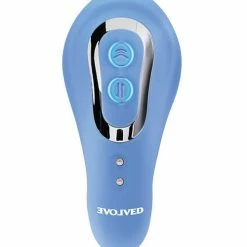 Evolved Novelties Evolved Tap & Thrust Dual Vibe - Blue Vibrators