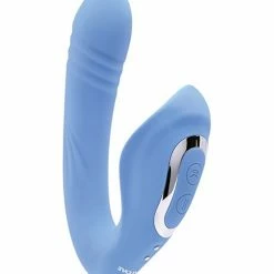 Evolved Novelties Evolved Tap & Thrust Dual Vibe - Blue Vibrators