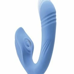 Evolved Novelties Evolved Tap & Thrust Dual Vibe - Blue Vibrators