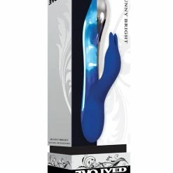 Evolved Novelties Evolved Bunny Bright Light Up Metallic Vibrator - Dark Blue