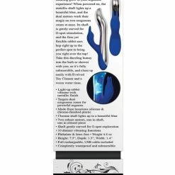 Evolved Novelties Evolved Bunny Bright Light Up Metallic Vibrator - Dark Blue