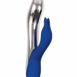 Evolved Novelties Evolved Bunny Bright Light Up Metallic Vibrator - Dark Blue