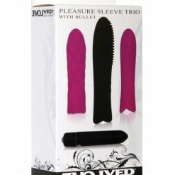 Evolved Novelties Evolved Pleasure Sleeve Trio With Bullet Vibrators