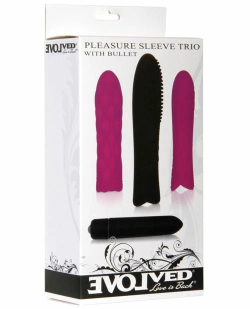 Evolved Novelties Evolved Pleasure Sleeve Trio With Bullet Vibrators