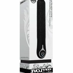 Evolved Novelties Vibrators Evolved Quilted Love Rechargeable Vibrator - Black