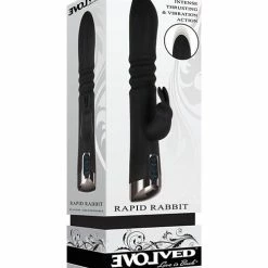 Evolved Novelties Vibrators Evolved Rapid Rabbit Thrusting Dual Vibe - Black
