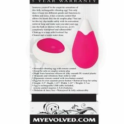 Evolved Novelties Evolved Remote Control Egg - Pink Vibrators