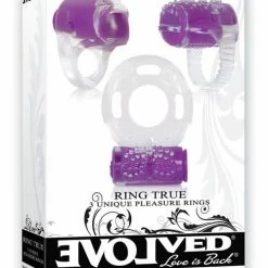 Evolved Novelties Vibrators Evolved Ring True Unique Pleasure Rings Kit - 3 Pack Clear-Purple
