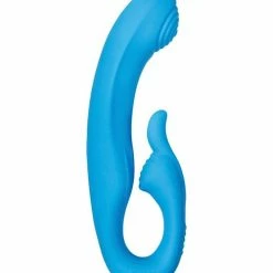 Evolved Novelties Evolved Sea Breeze Bunny Rechargeable Dual Stim - Blue Vibrators