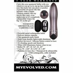 Evolved Novelties Evolved Travel Gasm Bullet - Grey Vibrators