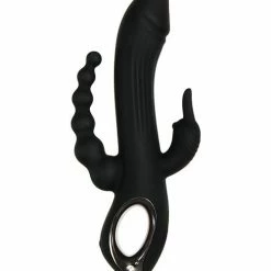 Evolved Novelties Vibrators Evolved Trifecta Triple Stim Rechargeable - Black