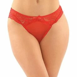 Fantasy Lingerie Cassia Crotchless Lace & Mesh Panty