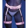 Fantasy Lingerie Glow Strapped In Glow In The Dark Leg Harness Light Pink O-s