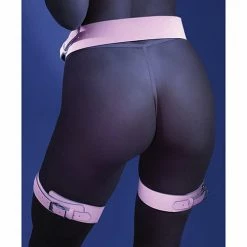 Fantasy Lingerie Glow Strapped In Glow In The Dark Leg Harness Light Pink O-s