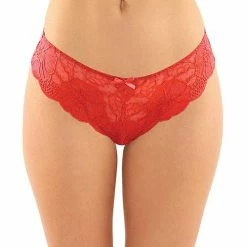 Fantasy Lingerie Poppy Crotchless Floral Lace Panty