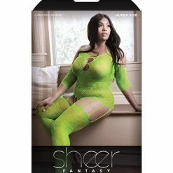 Fantasy Lingerie Sheer Fantasy Stargazing Cold Shoulder Bodystocking