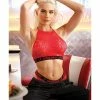 Fantasy Lingerie Vibes Extra Spicy Halter Bralette & Cheeky Panty Chili Red L-XL