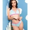 Fantasy Lingerie Vibes Fresh Halter Bralette & Booty Short Light Blue