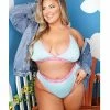 Fantasy Lingerie Vibes Fresh Halter Bralette & Booty Short Light Blue Qn