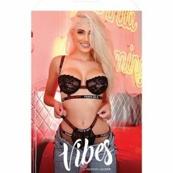 Fantasy Lingerie Vibes Fuck Off Lace Bra & Cutout Panty