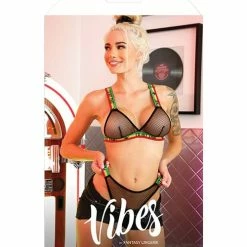 Fantasy Lingerie Vibes I'd Hit That Net Bralette & Panty