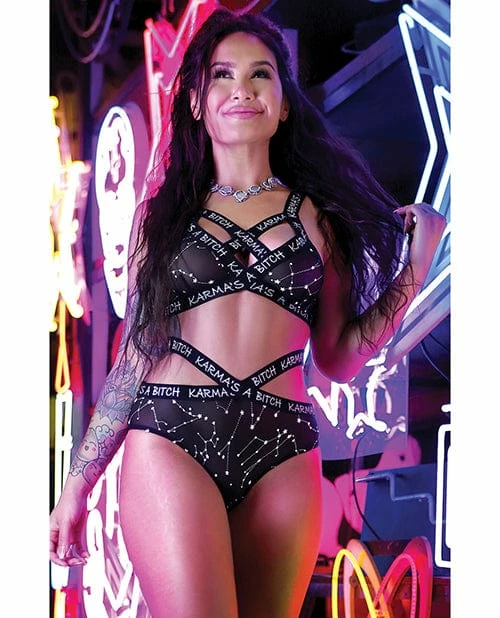 Fantasy Lingerie Vibes Karma's A Bitch Bralette & Cutout Panty