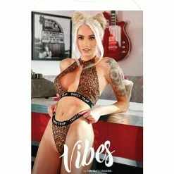 Fantasy Lingerie Vibes Thirst Trap Halter Top & Panty Savage