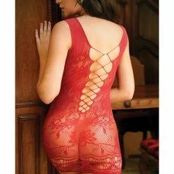 Fantasy Lingerie Vixen Cross My Heart Lace Dress With Front Crisscross