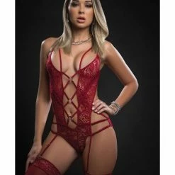 G World Intimates Hiphugger Garter With Diamond Rings & Stockings One Size Fits Most Lingerie