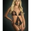 G World Intimates Lingerie Key Hole Queen Size Of Hearts Garter Teddy & Stockings Black One Size Fits Most