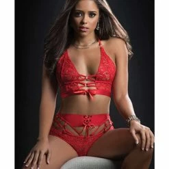 G World Intimates O-Ring Halter Top & Boyshort One Size Fits Most